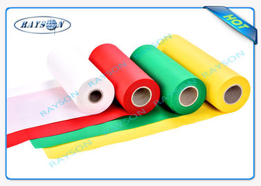 Recicl o material Waterproofing não tecido colorido de Rolls da tela dos PP Spunbond