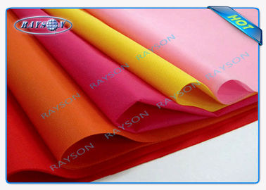 Toalha de mesa não tecida azul/do rosa/amarelo PP, embalagem não tecida da flor da tela de Spunbond