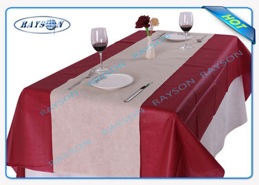 Tela não tecida livre do vermelho TNT do AZO, toalhas de mesa descartáveis 1m x 1m, 0.5m x 1.2m