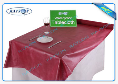 Tela não tecida livre do vermelho TNT do AZO, toalhas de mesa descartáveis 1m x 1m, 0.5m x 1.2m