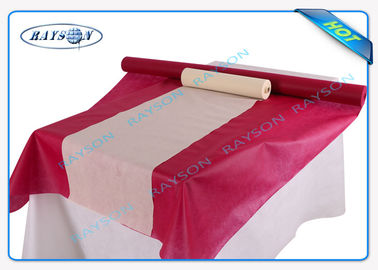 Toalhas de mesa cor-de-rosa não tecidas da tela de panos de limpeza dos PP Seasame