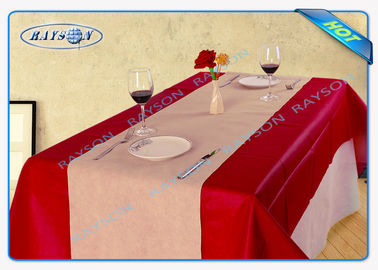 Waterproof/anti toalha de mesa não tecido da água para Resturant Celeste/Marron/Fuxia