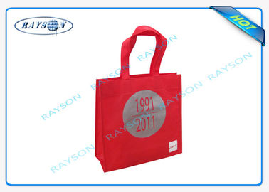 Bens e para reciclar sacos da tela de tecelagem não dos Pp com Logo Priniting, Tote Bag With Long Handle