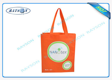 Bens e para reciclar sacos da tela de tecelagem não dos Pp com Logo Priniting, Tote Bag With Long Handle