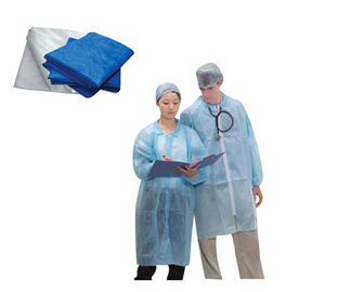 Telas descartáveis impermeáveis não tecidas azuis do polipropileno da tela médica dos PP Spunbond