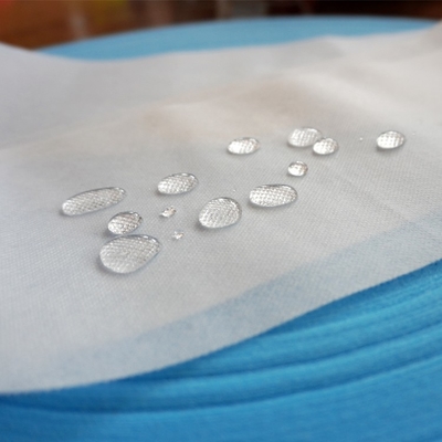 Rolo descartável estático da tela de Sms da cor azul de 100% anti para fazer o vestido médico