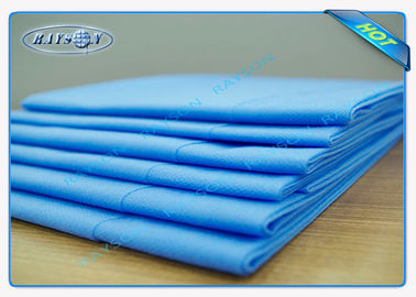 Folha de cama descartável não tecida colorida dos PP Spunbond 40 G/M a favor do meio ambiente