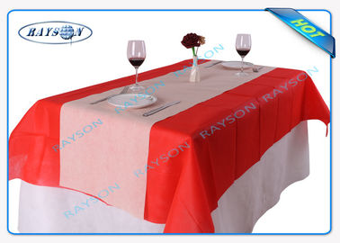 Toalha de mesa em tamanho não tecida vermelha Shinning 100cm x 100cm dos materiais da cor