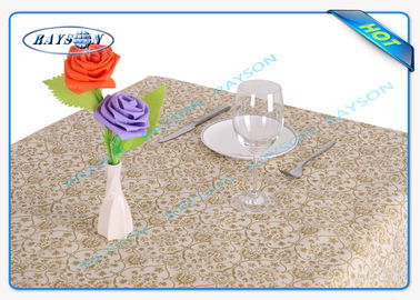 Eco - tampa de tabela não tecida revestida PVC amigável para o banquete de casamento