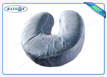 U - A tela não tecida descartável dada forma ensaca a tampa confortável de Non Woven Pillow do protetor do pescoço