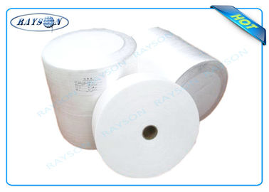 Tela não tecida hidrófila dos PP Spunbond da cor branca para a higiene/produtos do tecido