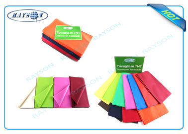 Cores personalizadas e toalhas de mesa descartáveis dos testes padrões da impressão feitas dos PP tecidos não