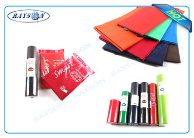 Cores personalizadas e toalhas de mesa descartáveis dos testes padrões da impressão feitas dos PP tecidos não