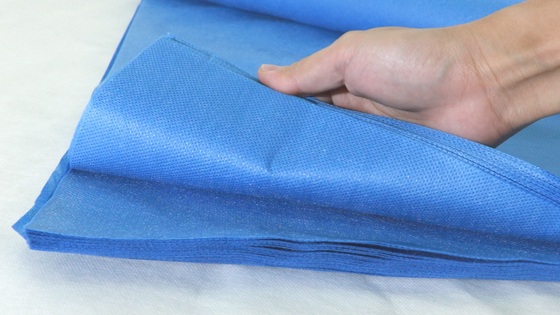 Folha de cama descartável antiestática azul e verde de SMS para 240 medidores médico