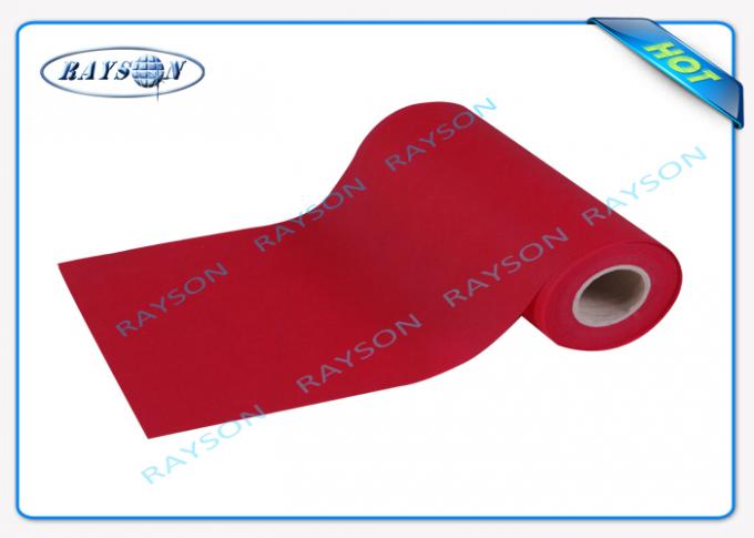 Pano não tecido grande vermelho/bege/azul do polipropileno do rolo spunbonded para o material de embalagem