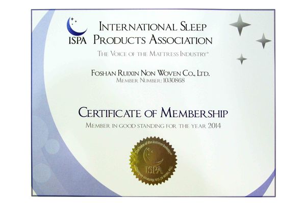 China FOSHAN RUIXIN NON WOVEN CO.,LTD Certificações